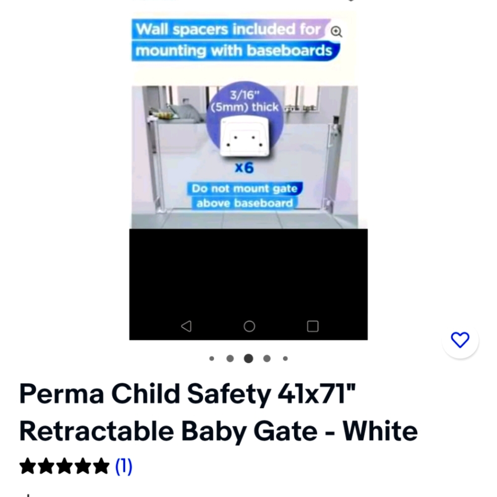 PERMA Child Safety Retractable Gate 41x71